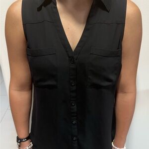 Express Black Button-Down Blouse
